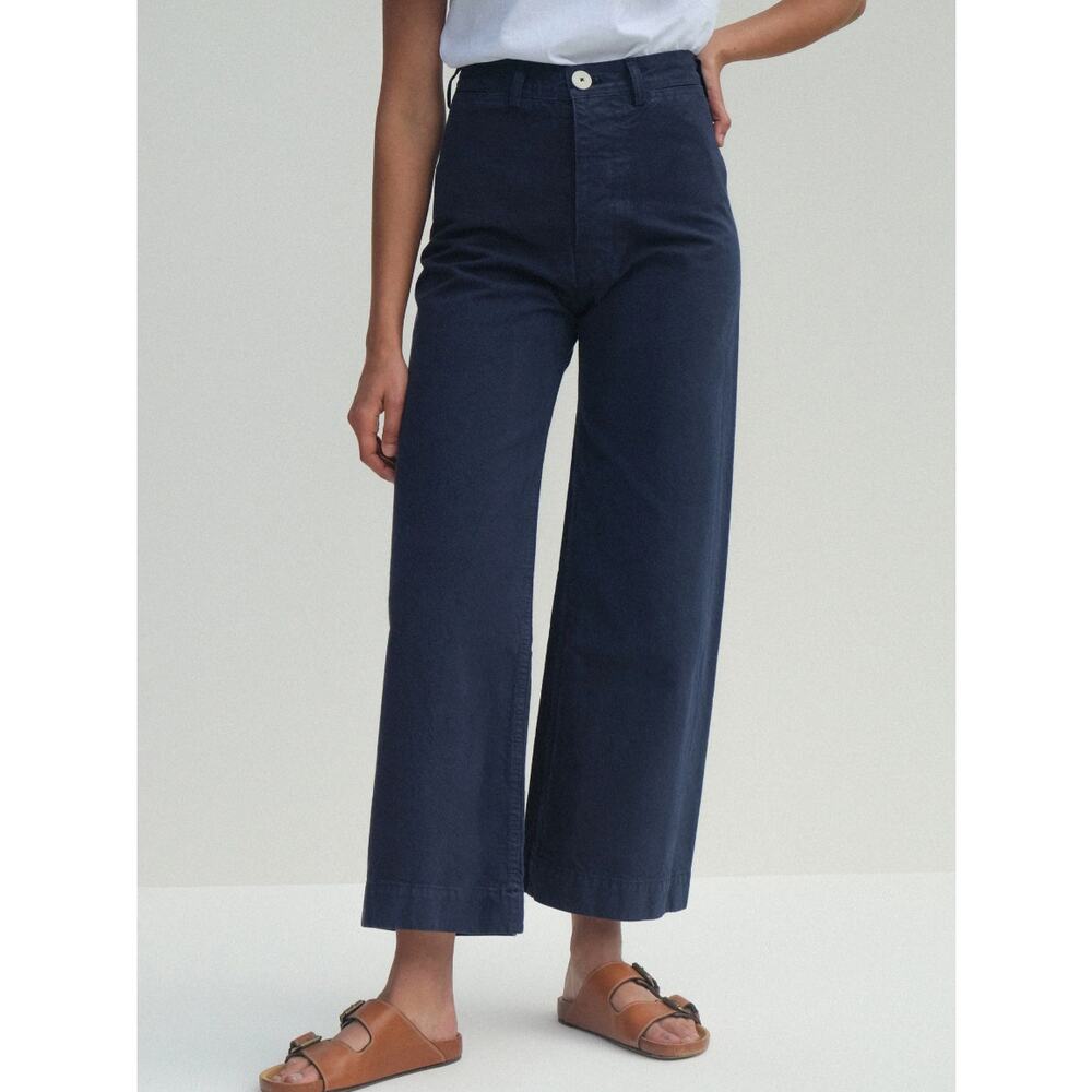 Jesse Kamm | Sailor Pants in Midnight Organic Canvas Wide Leg Indigo Navy 0